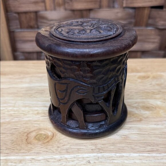 Other - Carved Wooden Elephant Coasters